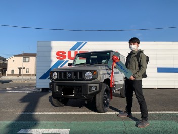 K様　大変お待たせ致しました！　ジムニー御納車です！